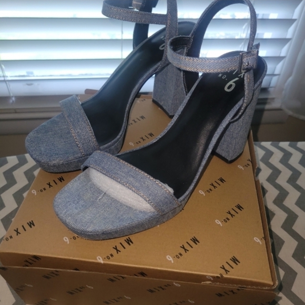 Denim Platform Sandals